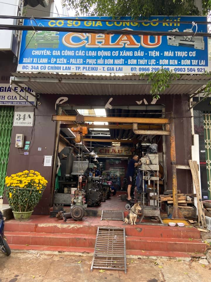 Mặt tiền xưởng Cơ Khí Châu tại Pleiku